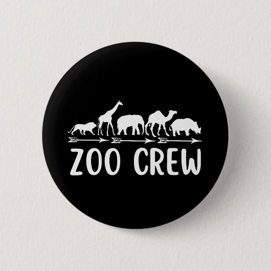Zoo Crew Ronde Button 5,7 Cm (Voorkant)