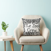 Zoo Crew Zebra Print Design Sierkussen (Stoel)