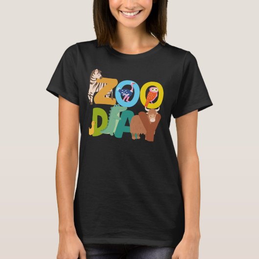 Zoo Day Family, eerste dierentuin excursie Safari  T-shirt (Voorkant)