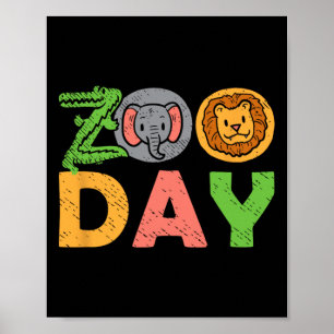 Zoo Day Family Trip Zoo Visitor Wildlife Kinder Va Poster