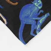 Zoo Dieren Levendige kleuren Pop Art Dierenvriende Fleece Deken (Hoek)