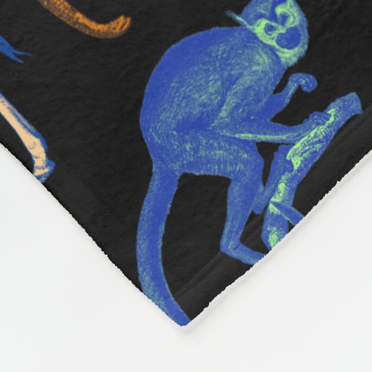 Zoo Dieren Levendige kleuren Pop Art Dierenvriende Fleece Deken (Hoek)