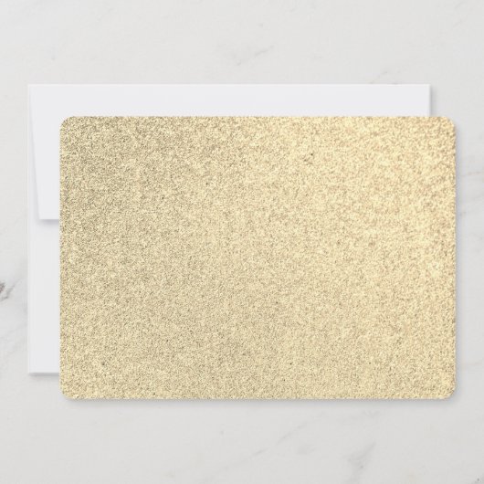 Zoo Dieren Olifant Gold Glitter 1e Verjaardag Kaart (Achterkant)