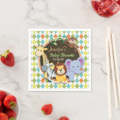 Zoo Dieren op kleurrijke Argyle Servet (Insitu)