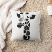 Zoo Dieren Zwarte en Witte Giraffe Sierkussen (Deken)