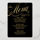 Zoo Fantasie Menu Echt Folie Uitnodiging (Voorkant)