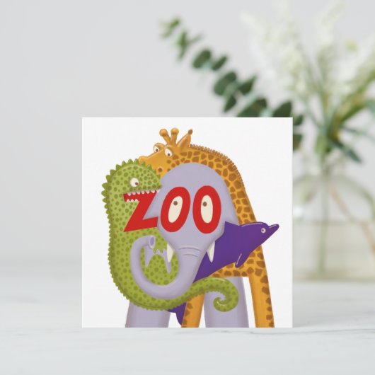 Zoo! Feestdagenkaart (Staand voorkant)