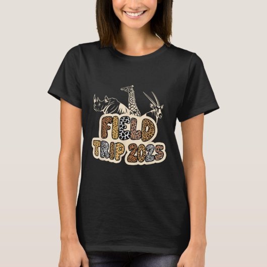 Zoo Field Trip Squad Field Day 2025 Matching Teach T-shirt (Voorkant)
