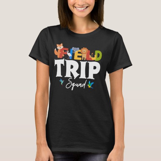 Zoo Field Trip Squad Matching Leraar Studenten Jon T-shirt (Voorkant)