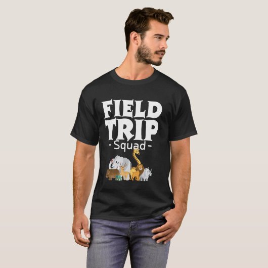 Zoo Field Trip Squad Matching Leraar Studenten Jon T-shirt (Voorkant volledig)