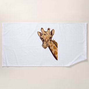 Zoo Giraffe Animal - African Savanna Zookeeper Saf Strandlaken