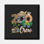 Zoo Giraffe Crew Safari Animal Zoo Keeper Kinder F Magneet (Voorkant)