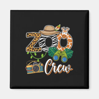 Zoo Giraffe Crew Safari Animal Zoo Keeper Kinder F Magneet