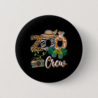 Zoo Giraffe Crew Safari Animal Zoo Keeper Kinder F Ronde Button 5,7 Cm