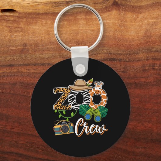 Zoo Giraffe Crew Safari Animal Zoo Keeper Kinder F Sleutelhanger (Voorkant)