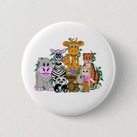 ZOO Girl Ronde Button 5,7 Cm (Voorkant)