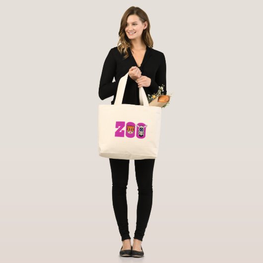 ZOO GROTE TOTE BAG (Voorkant (model))