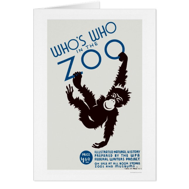 Zoo Guide aap 1937 WPA (Voorkant)