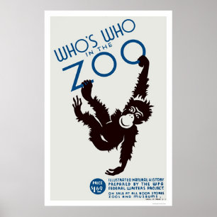 Zoo Guide aap 1937 WPA Poster