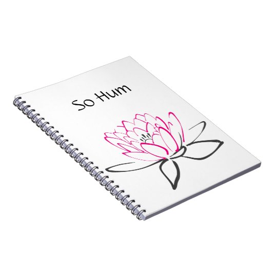 Zoo Hum Pink Black Lotus Journal Notitieboek (Rechterzijde)