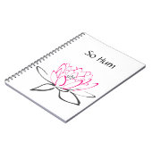 Zoo Hum Pink Black Lotus Journal Notitieboek (Linkerzijde)