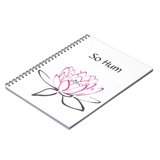 Zoo Hum Pink Black Lotus Journal Notitieboek (Linkerzijde)