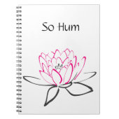 Zoo Hum Pink Black Lotus Journal Notitieboek (Voorkant)