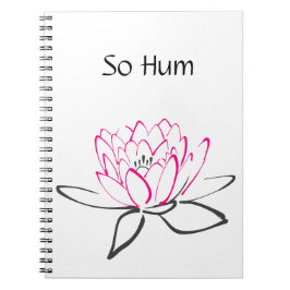 Zoo Hum Pink Black Lotus Journal Notitieboek