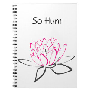 Zoo Hum Pink Black Lotus Journal Notitieboek
