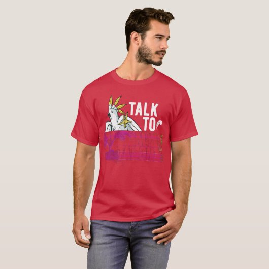 Zoo Kakadu vogel grappig T-shirt (Voorkant volledig)