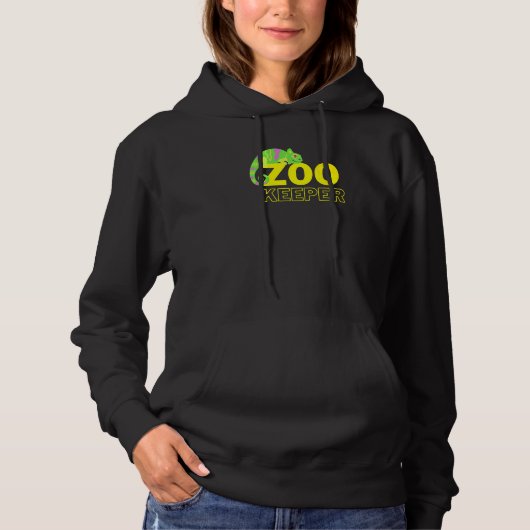 Zoo Keeper Chameleon Animal Zoo Hoodie (Voorkant)