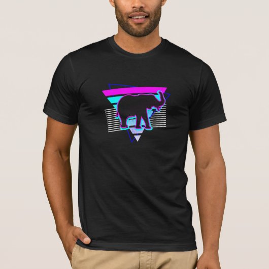 Zoo Keeper Design 80s Elephant T-shirt (Voorkant)