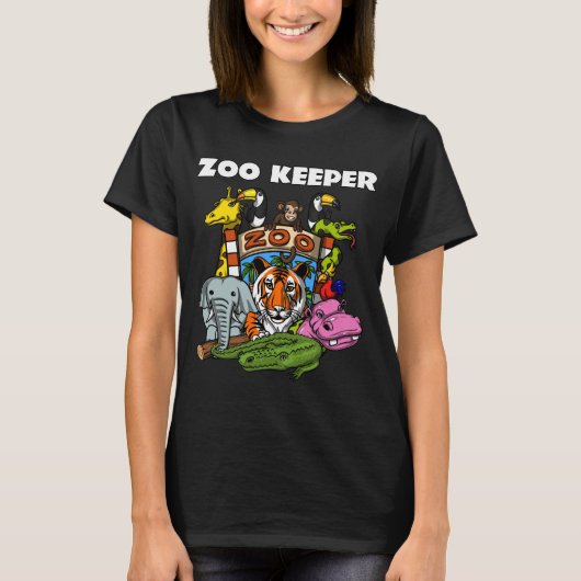 Zoo Keeper Dierenvriend Party T-shirt (Voorkant)