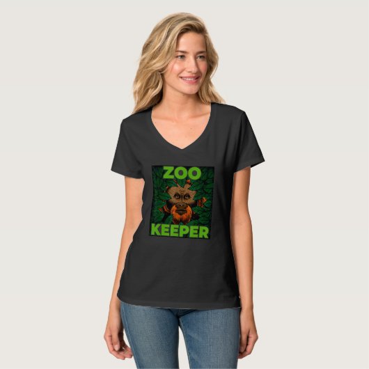 Zoo Keeper Funny Jungle Monkey Animal Lover Men Wo T-shirt (Voorkant volledig)