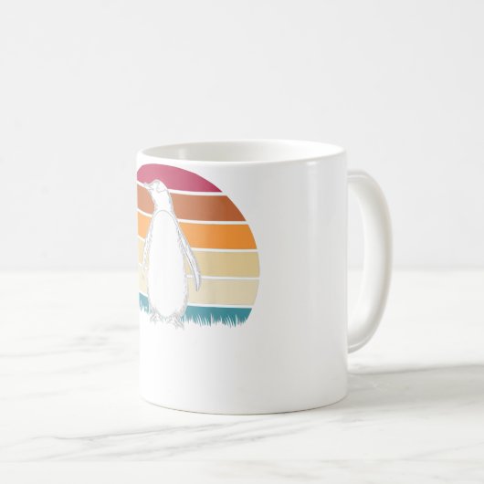 Zoo Keeper Gift Idea Antarctica Animal Retro Pengu Koffiemok (Voorkant rechts)