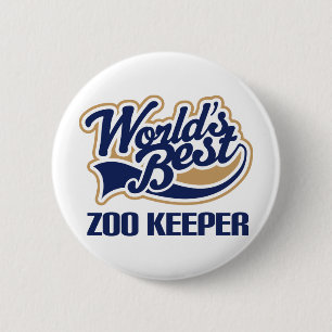 Zoo Keeper Gift Ronde Button 5,7 Cm
