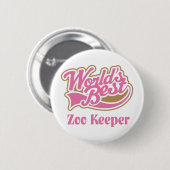 Zoo Keeper Gift Ronde Button 5,7 Cm (Voorkant /achterkant)