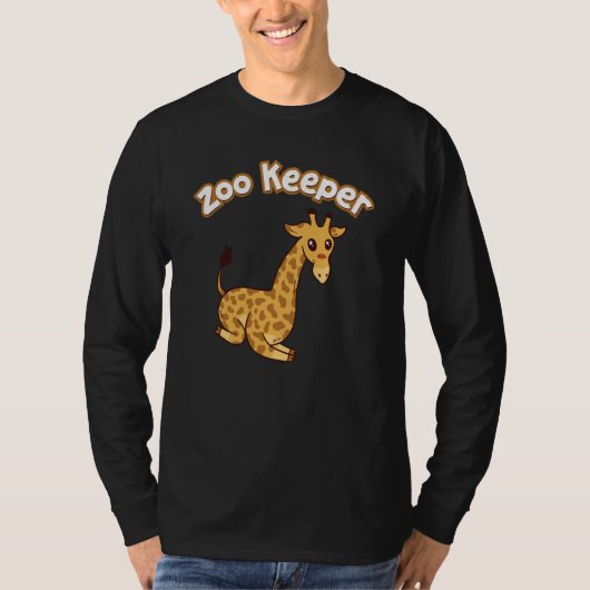Zoo Keeper Giraffe Safari Animal T-shirt (Voorkant)