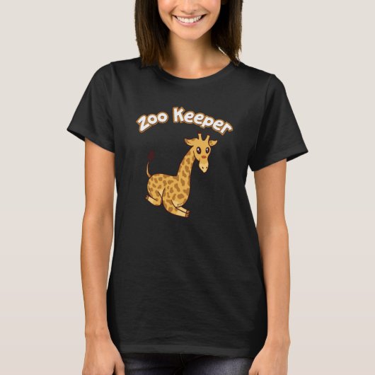Zoo Keeper Giraffe Safari Animal T-shirt (Voorkant)