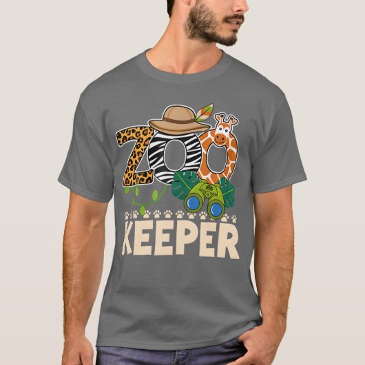Zoo Keeper Halloween Party Safari Zookeeper T-shirt (Voorkant)