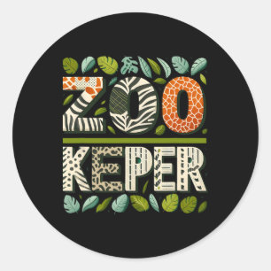 Zoo Keeper Kostuum Volwassen Halloween Party Safar Ronde Sticker
