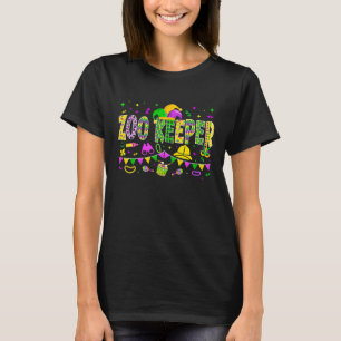 Zoo Keeper Mardi Gras Carnival Party Women Mannen T-shirt