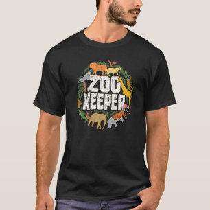 Zoo Keeper Safari Wildlife Oerwoud Dieren Mannen W T-shirt