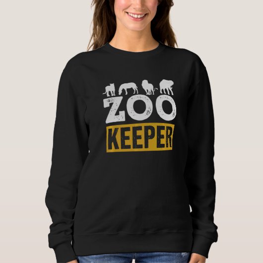 Zoo Keeper Zookeeper Job Keeping Zookeepping Trui (Voorkant)