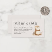 Zoo Kwekerij Dieren Baby Weergave Douche Notitiekaartje (Voorkant / Achterkant in situ)