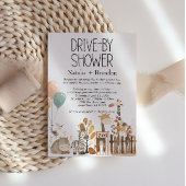 Zoo Kwekerij Dieren Drive-By Baby shower Kaart