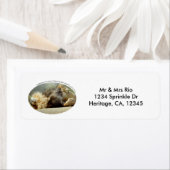 Zoo Lion Dreaming of a Oerwoud Address Label (Insitu)