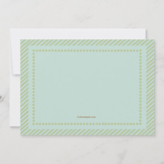 Zoo Mobile Baby shower Invitation Kaart (Achterkant)