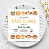 Zoo Oerwoud Safari Animal Baby shower Kaart