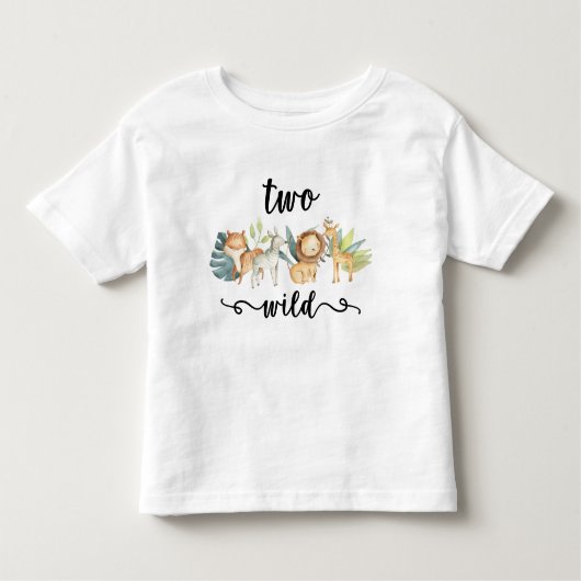Zoo Oerwoud Safari Dier Twee Wilde Tweede Dag Kinder Shirts (Voorkant)